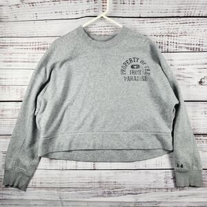 Under Armour Women’s Project Rock Iron Paradise Sweatshirt L Gray 1370546
